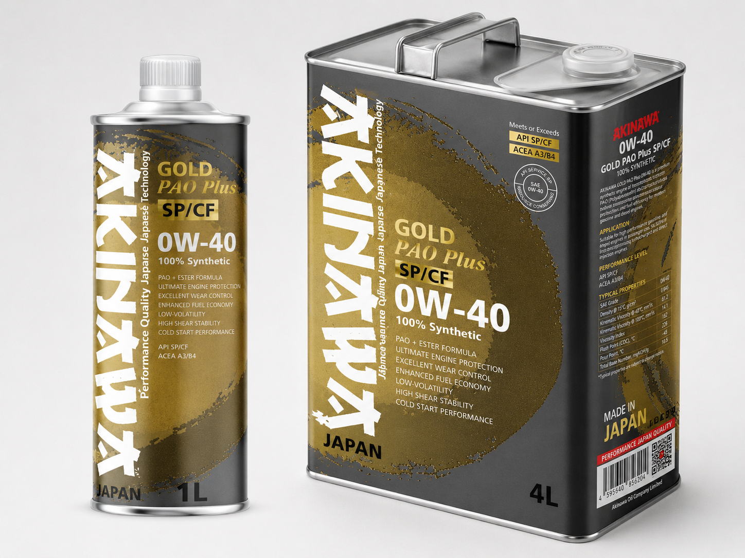 AKINAWA® GOLD PAO Plus SP/CF 0W-40 100% Synthetic