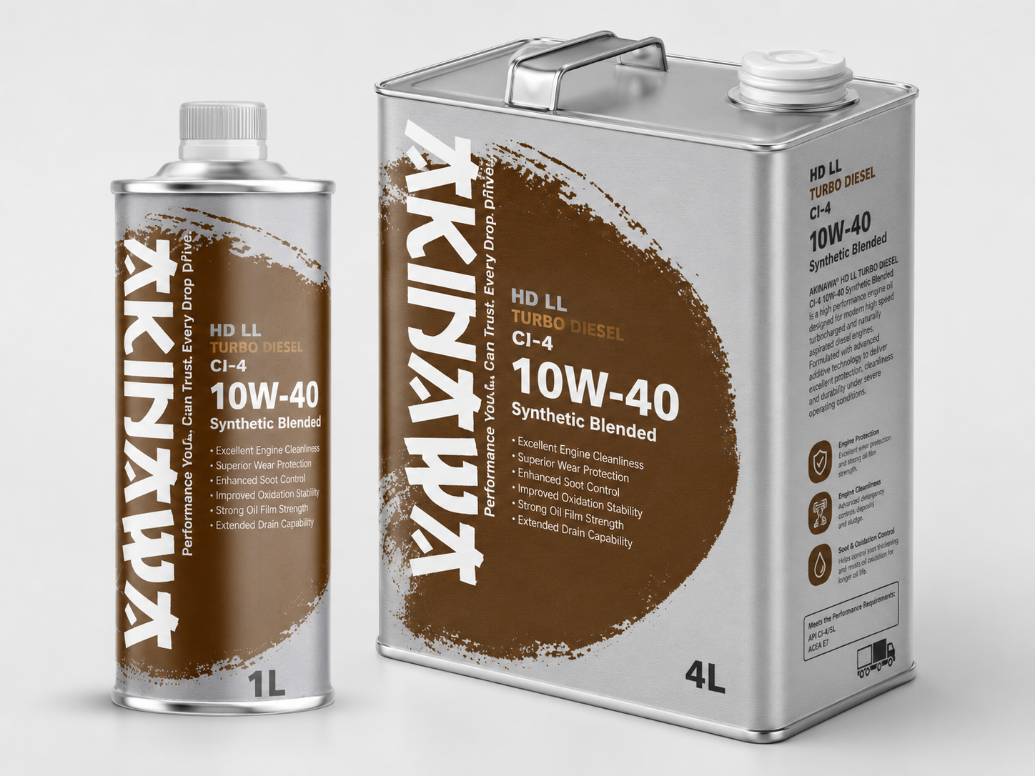 AKINAWA HD LL TURBO DIESEL CI-4 10W-40 Synthetic Blended
