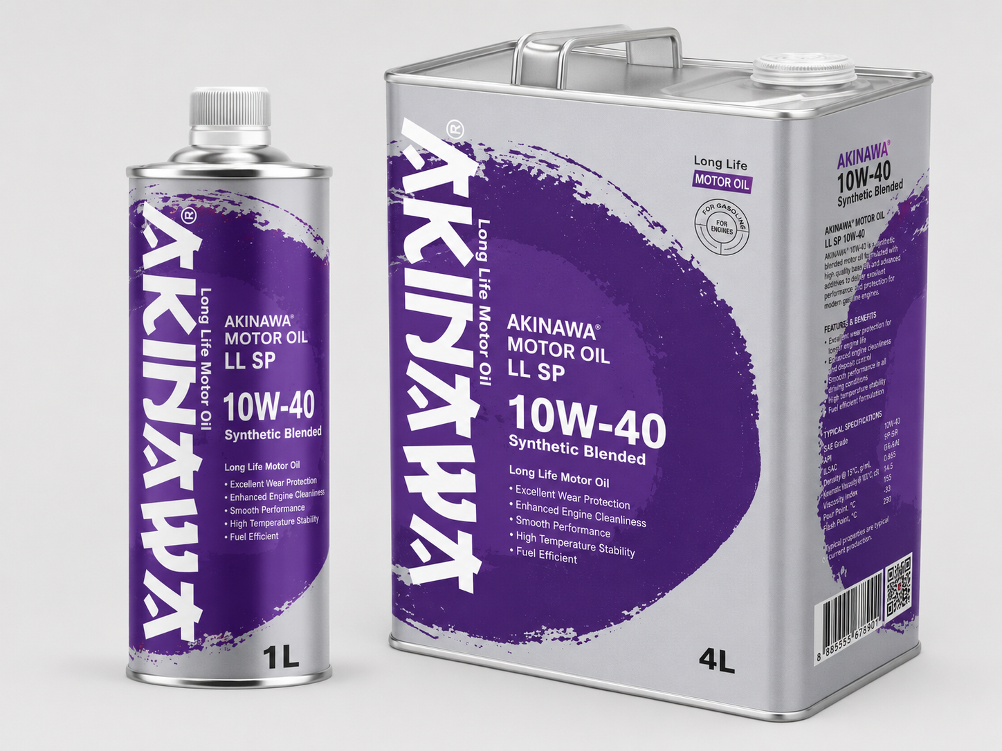 AKINAWA®  MOTOR OIL LL SP 10W-40 Synthetic Blended