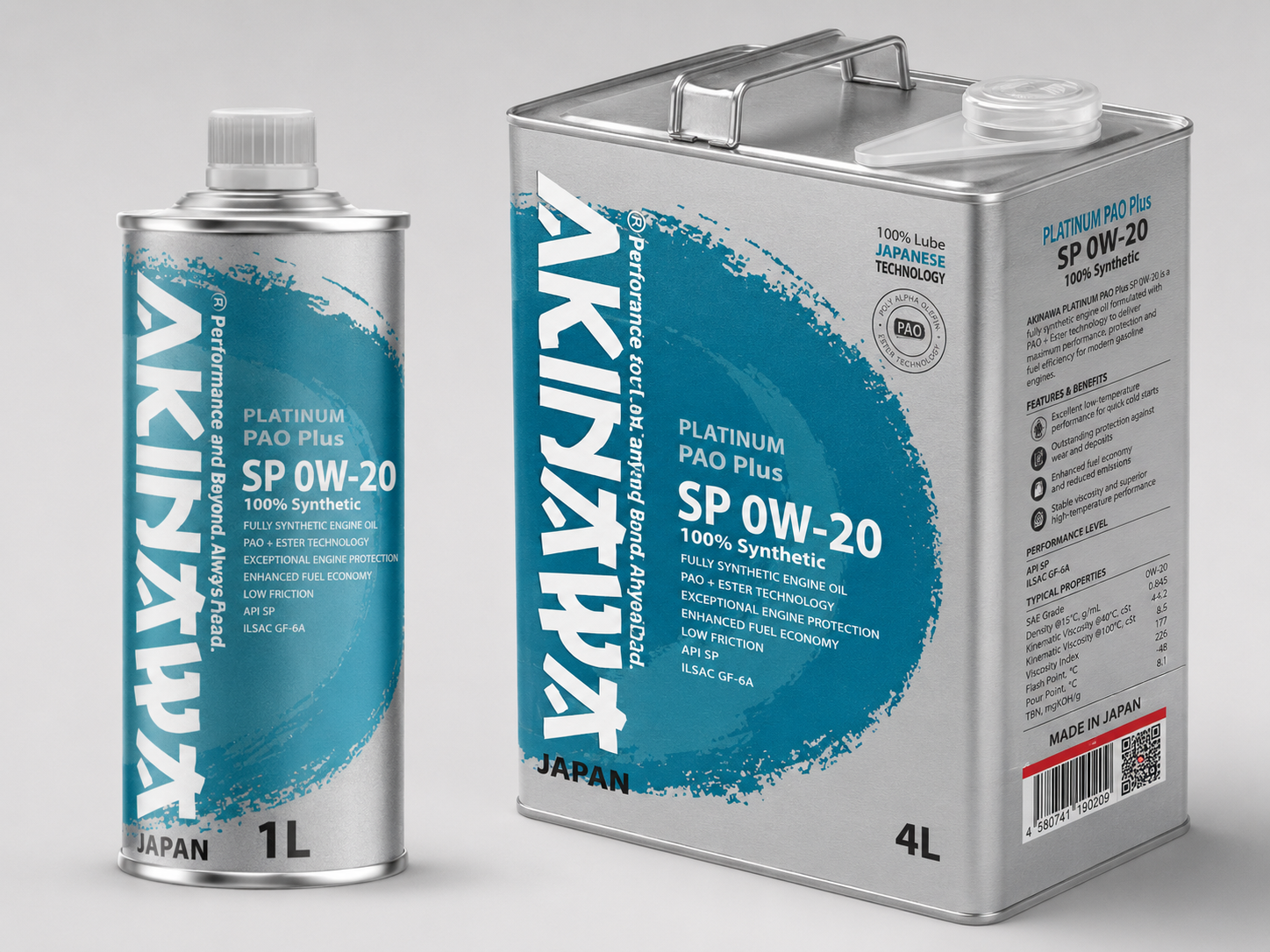 AKINAWA® PLATINUM PAO Plus SP 0W-20 100% Synthetic