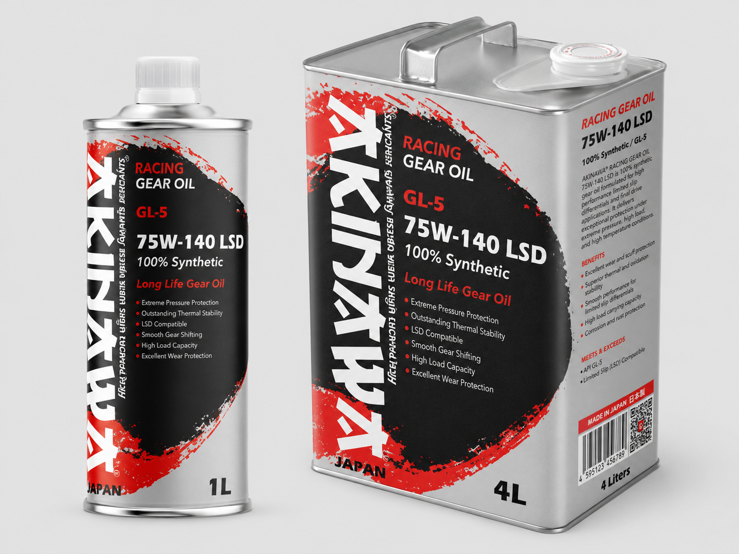 AKINAWA RACING GEAR OIL GL-5 75W-140 LSD 100% Synthetic