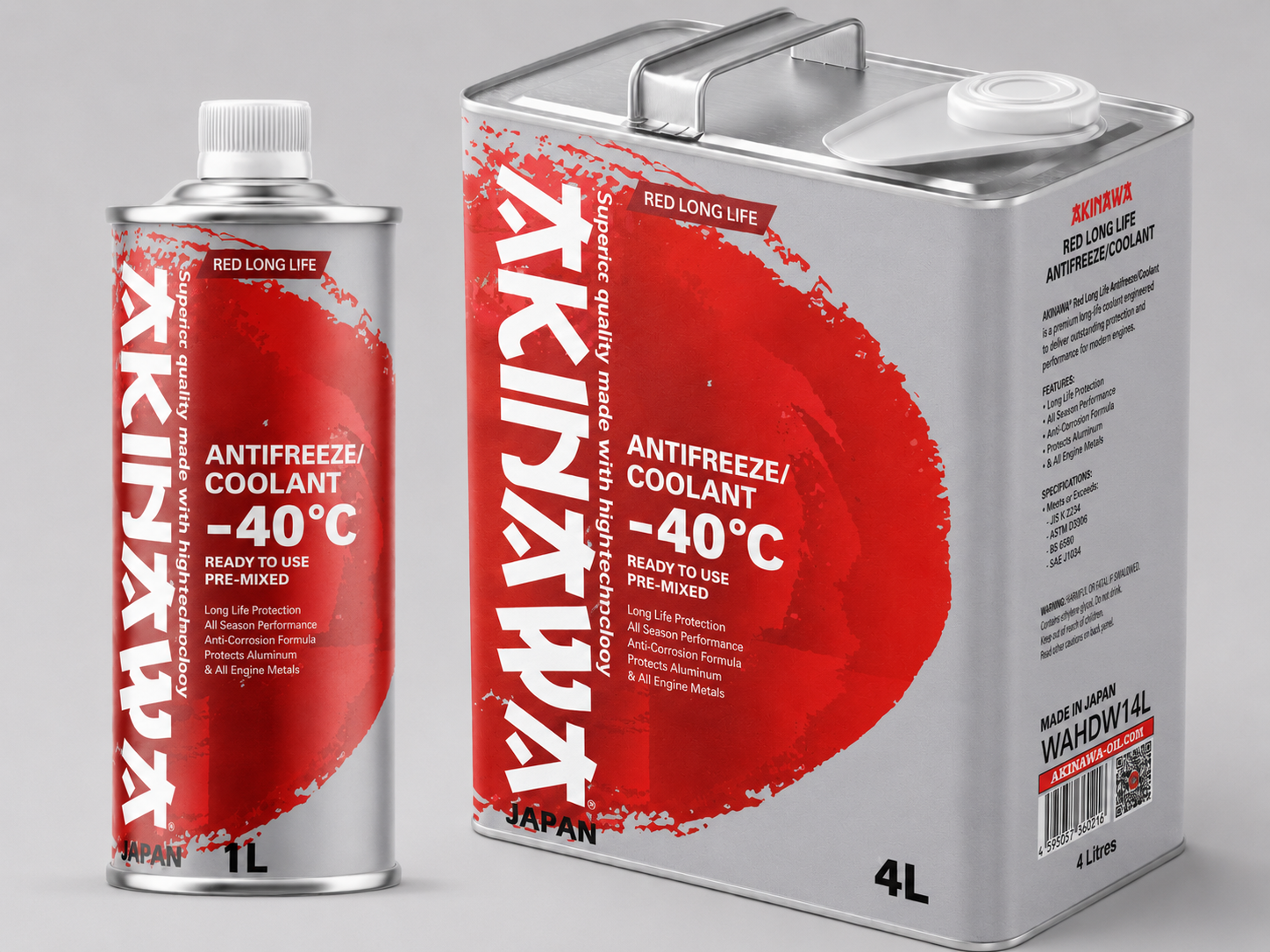 AKINAWA RED LONG LIFEANTIFREEZE/COOLANT - 40ºC