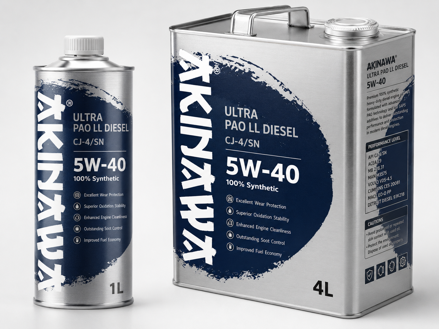 AKINAWA ULTRA PAO LL DIESEL CJ-4/SN 5W-40 100% Synthetic