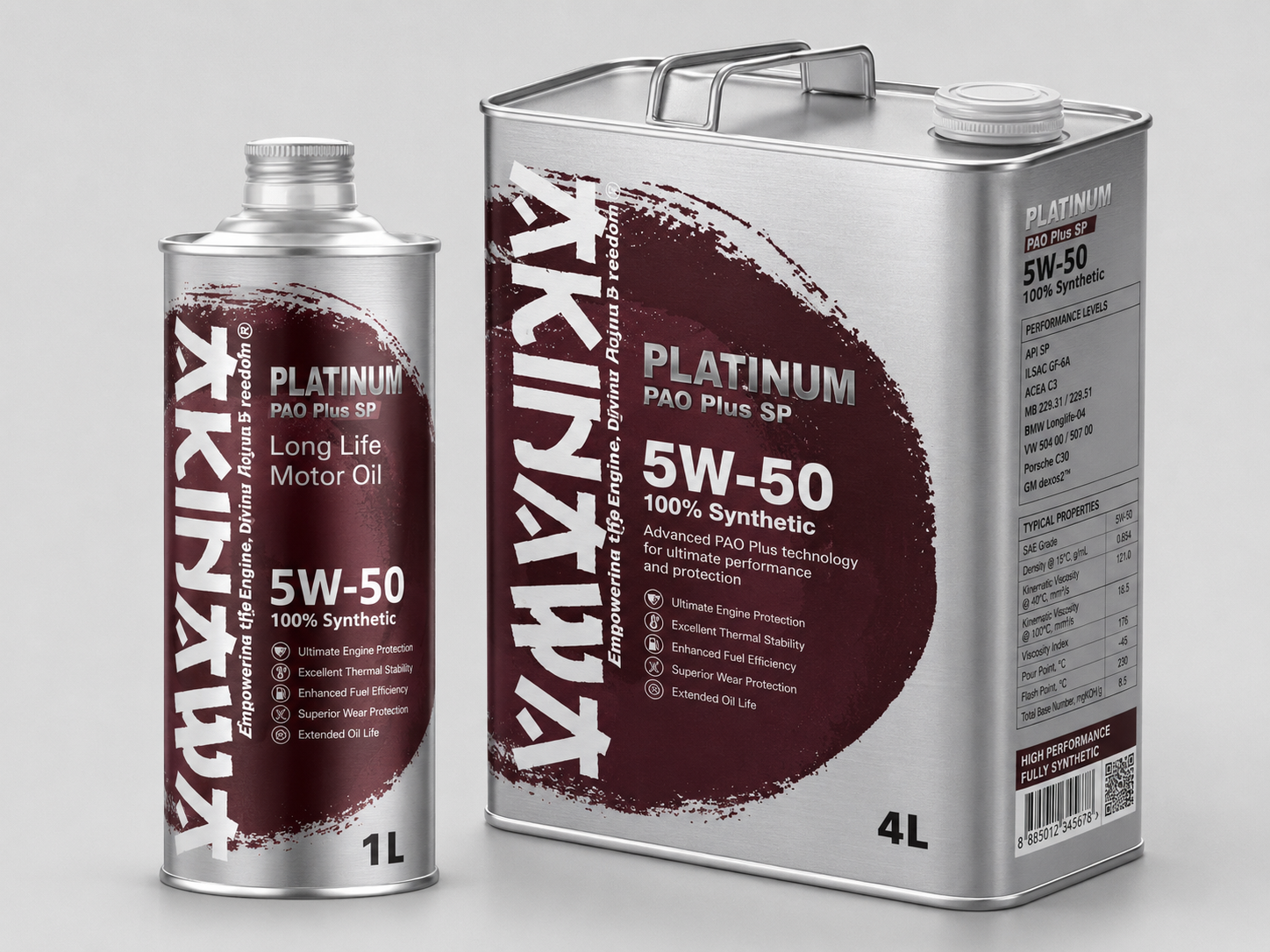 AKINAWA®PLATINUM PAO Plus SP 5W-50 100% Synthetic